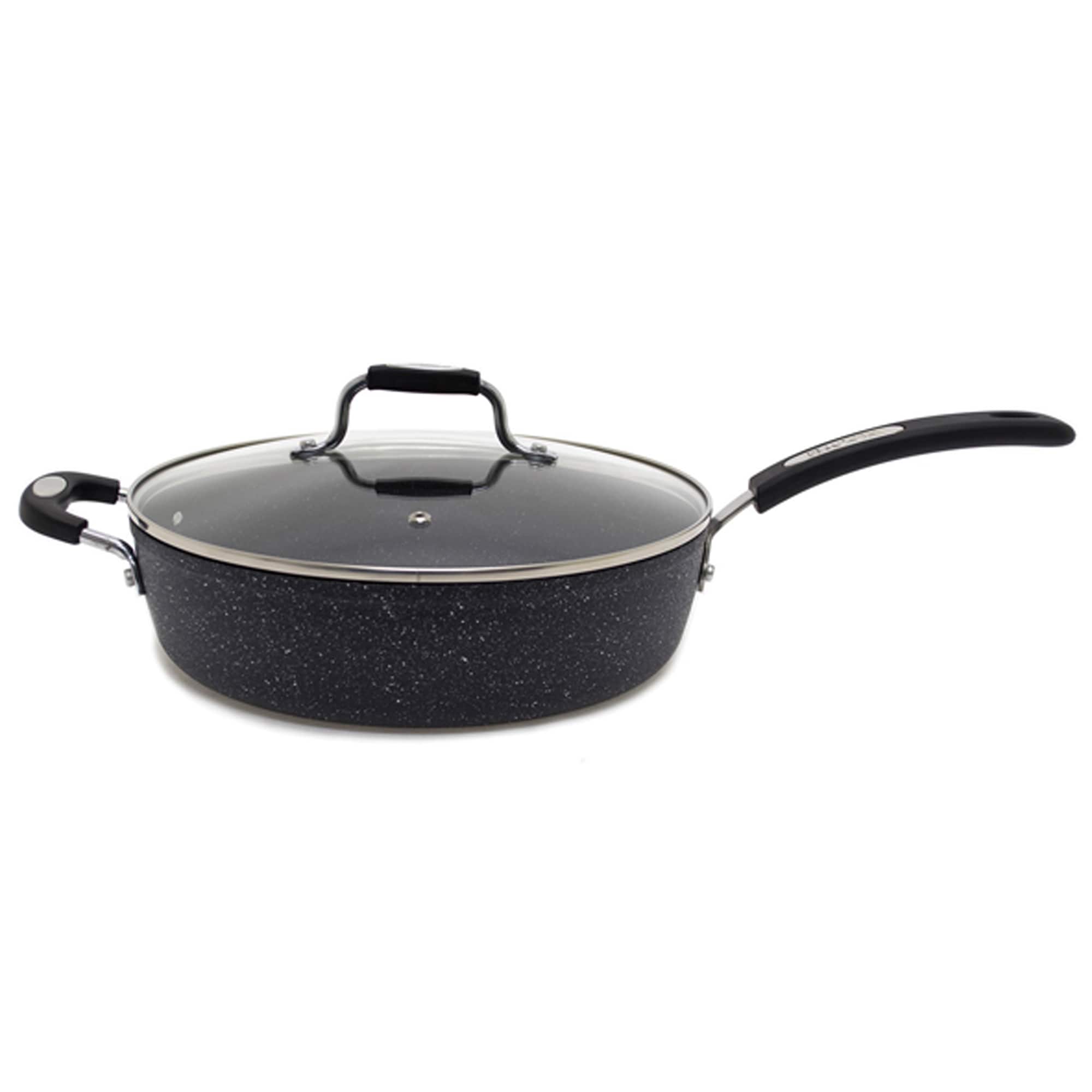 THE ROCK by Starfrit 11" Deep-Fry Pan With Lid & Bakelite Handles